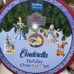 Disney Traditions Cinderella Holiday Ornament Set NEW in Box Jim Shore Enesco