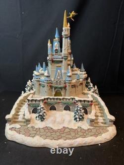 Disney Village WDW Light Up Cinderella Castle WITH Tinkerbell, Box & Cord NEW