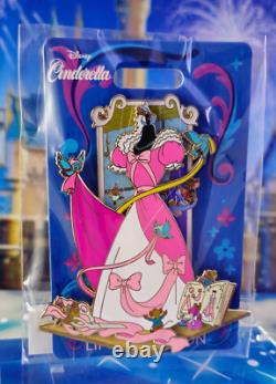 Disney WDI Cinderella 75th Anniversary Pin Jaq Gus Suzy Perla LE 300 Pink Dress