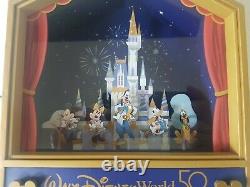 Disney World 50th Anniversary Music Box Mickey Mouse & Friends Cinderella Castle