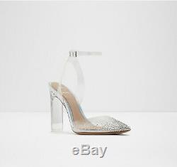 Disney X Aldo Cinderella Glassslipper High Heel Clear Embellished Size 5-10 NIB