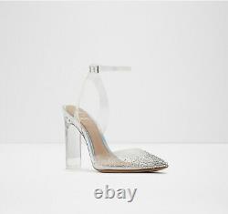 Disney X Aldo Cinderella Glassslipper High Heel Clear Embellished Size 5-10 NIB