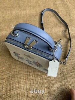 Disney X COACH Box Crossbody Signature Canvas with Cinderella Sold Out NWT