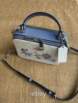 Disney X COACH Box Crossbody Signature Canvas with Cinderella Sold Out NWT