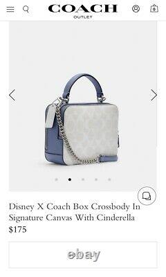 Disney X Coach Cinderella Crossbody Box Bag Purse Top Handle NWT SOLD OUT InHand