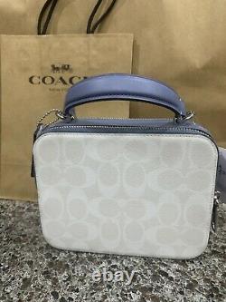 Disney X Coach Cinderella Crossbody Box Bag Purse Top Handle With Coach Gift Bag