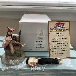 Disney parks Pirates Of The Caribbean figurine LE 2000 watch set Box