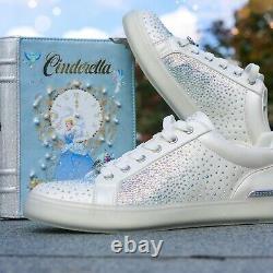 Disney x Aldo Glasssneaker Cinderella Multi Sizes White NEW IN BOX Authentic