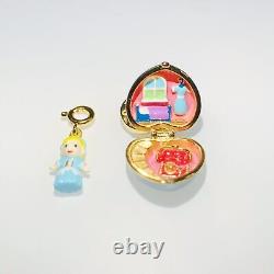 Dolly Dream Moo Cinderella Disney Polly Pocket charm bead necklace locket blue