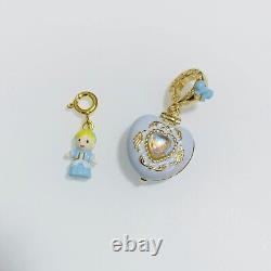 Dolly Dream Moo Cinderella Disney Polly Pocket charm bead necklace locket blue
