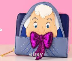 EXCLUSIVE Loungefly Disney Cinderella Fairy Godmother Backpack Wallet 2PC SET