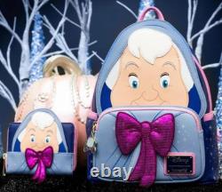 EXCLUSIVE Loungefly Disney Cinderella Fairy Godmother Backpack Wallet 2PC SET