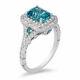 Enchanted Disney Cinderella 1.50 Ct London Blue Topaz & Diamond Engagement Ring