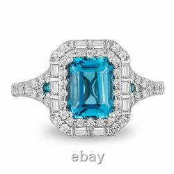 Enchanted Disney Cinderella Aqua 1.50ct Diamond Engagement 14K White Gold Ring