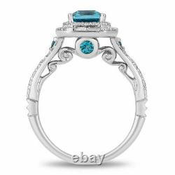 Enchanted Disney Cinderella Aqua 1.50ct Diamond Engagement 14K White Gold Ring