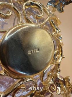 Franklin Mint Cinderella Crystal Pumpkin Coach 24K Gold Plated NEW No Box