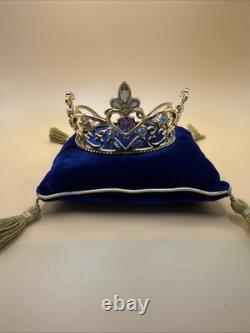Franklin Mint Cinderella's Magic Tiara 24K Gold Plated Crystal NEW NoBox Pillow