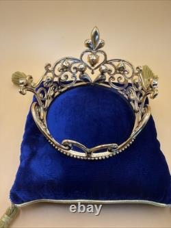 Franklin Mint Cinderella's Magic Tiara 24K Gold Plated Crystal NEW NoBox Pillow