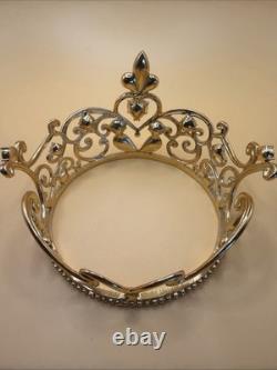 Franklin Mint Cinderella's Magic Tiara 24K Gold Plated Crystal NEW NoBox Pillow
