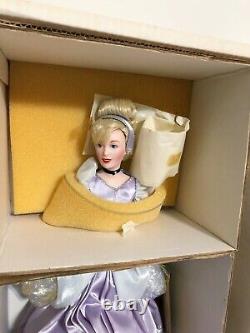 Franklin Mint Disney's Cinderella + Prince Charming Porcelain Doll New in Box