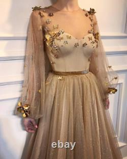 Golden Promise Gown / Prom / Wedding / Ball / Party Dress