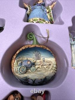 Jim Shore Disney Traditions 5pc Disney CINDERELLA Holiday Ornament Set New