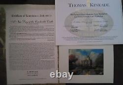 Kinkade Disney A New Day at Cinderella Castle 17/285 E/P Canvas 25x34 Burl