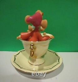 LENOX DISNEY TEA PARTY PALS TEACUP CINDERELLA MICE JAQ GUS NEW in BOX with COA