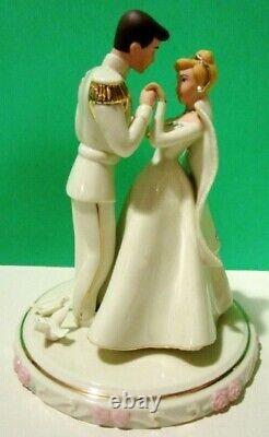 LENOX Disney CINDERELLA WEDDING DAY CAKE TOPPER Prince Charming NEW in BOX COA