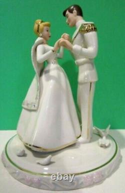 LENOX Disney CINDERELLA WEDDING DAY CAKE TOPPER Prince Charming NEW in BOX COA