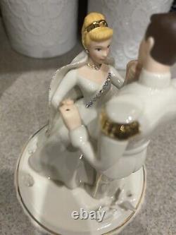 LENOX Disney CINDERELLA WEDDING DAY CAKE TOPPER Prince Charming NEW in BOX COA