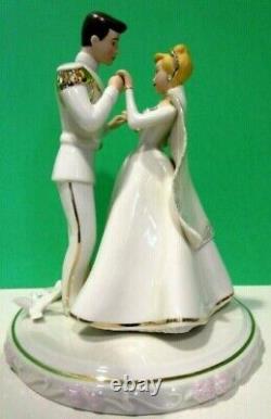 LENOX Disney CINDERELLA WEDDING DAY CAKE TOPPER Prince Charming NEW in BOX COA