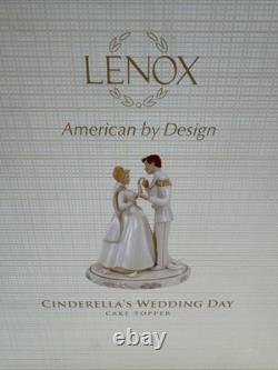 LENOX Disney CINDERELLA WEDDING DAY Prince Charming CAKE TOPPER NEW 24K Gold