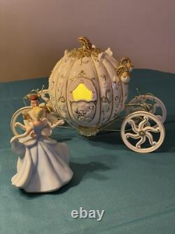 LENOX Disney Cinderella's Enchanted Lighted Coach and Cinderella & PrinceNEW