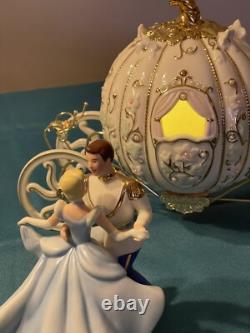 LENOX Disney Cinderella's Enchanted Lighted Coach and Cinderella & PrinceNEW