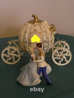 LENOX Disney Cinderella's Enchanted Lighted Coach and Cinderella & PrinceNEW