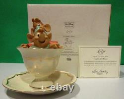 LENOX Disney TEA PARTY PALS Teacup sculpture Cinderella JAQ GUS NEW in BOX COA