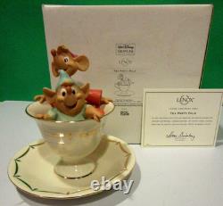 LENOX Disney TEA PARTY PALS Teacup sculpture Cinderella JAQ GUS NEW in BOX COA