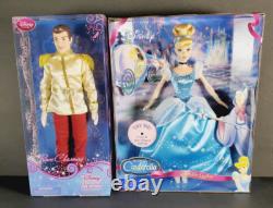 LOT Two NEW SEALED Disney Dolls 12 Cinderella Twinkle Lights & Prince Charming