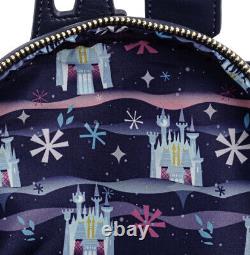 LOUNGEFLY DISNEY CINDERELLA CASTLE SERIES MINI BACKPACK & WALLET SET New In Hand