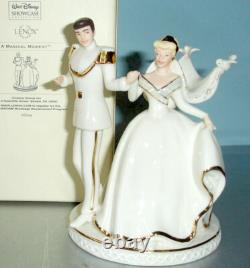 Lenox Disney Cinderella & Prince 2 PC Magical Moment Cake Topper & 5x7 Frame New