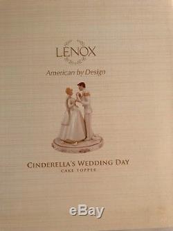 Lenox Disney Cinderella & Prince Gold Wedding Day Cake Topper Figurine