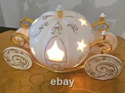 Lenox Disney Cinderella's Pumpkin Coach Carriage Figurine Lighted Electric Lamp