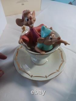 Lenox Disney Showcase Cinderella Tea Party Pals Gus & Jaq Figurine 802866 NEW