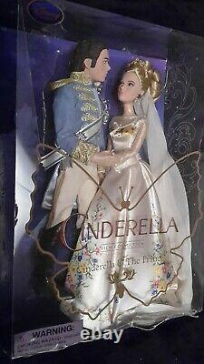 Live Action Film Disney Store Cinderella & Prince Charming Wedding Doll Set New