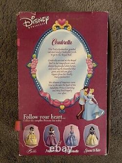 Lot Of 4 Disney Princess Brass Key Porcelain Dolls Snow White Cinderella