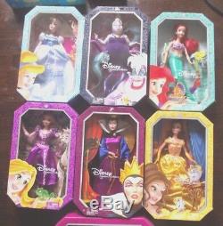 Lot of 5 Disney Dolls Signature Belle Ariel Cinderella Evil Queen -Ursula