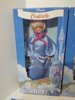 Lot of Vintage Bikin Disney Cinderella Dolls Complete Prince, Mice Stepsisters