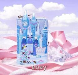 Loungefly Cinderella Christmas Holiday Castle Light Up Backpack & Wallet NEW