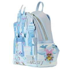 Loungefly Cinderella Christmas Holiday Castle Light Up Backpack & Wallet NEW